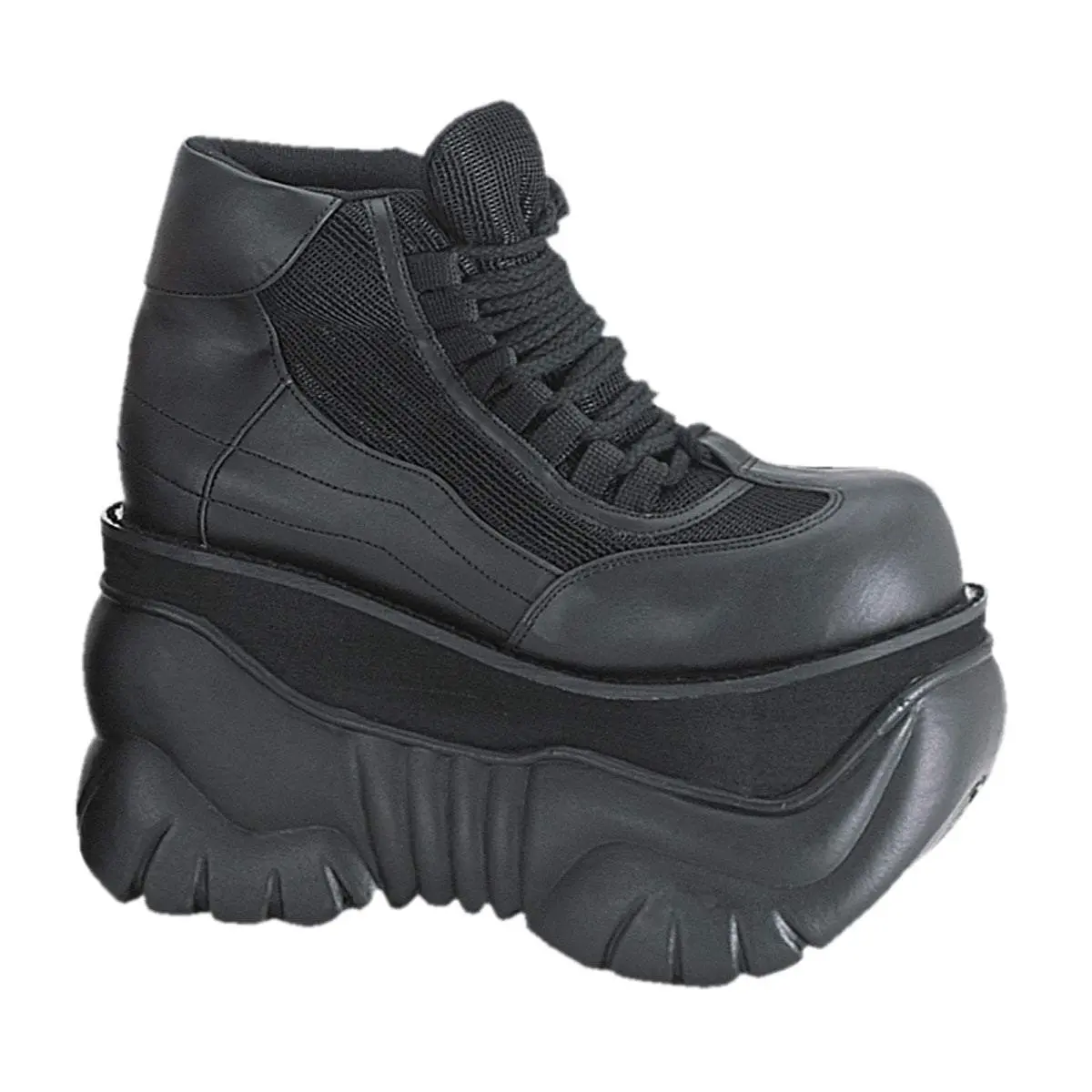 Demonia Men's Boxer-01 Black Vegan Leather Platforms Demonia Men's Boxer-01 Black Vegan Leather Platforms