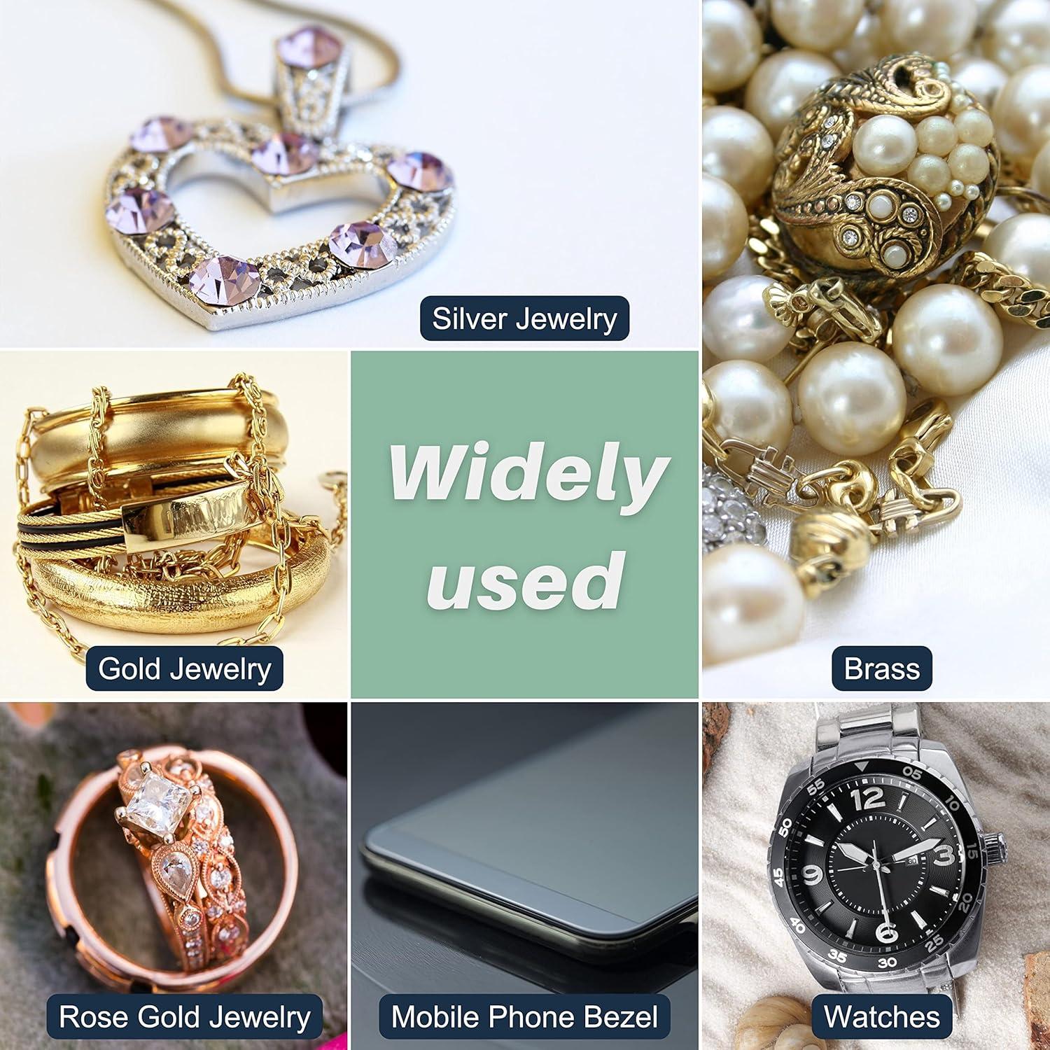 20Pcs Jewelry Polishing Stick & Silver Cleaning Cloth Set for Gold Silver Jewelry