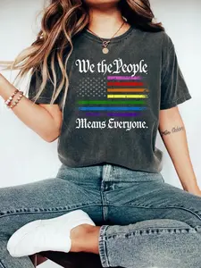 Comfort Colors We The People Means Everyone Shirt, Pride T-shirt, Equal Rights Tee, LGBTQ+ Shirt, Social Justice, Human Rights Tee