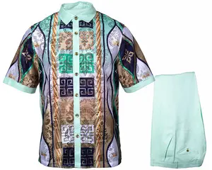 Prestige Linen Shirt/Pants Set # LUX660 Mint