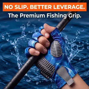 【Nomad Ridge】3/4 Finger UPF 50+ SunGloves Breathable Anti-Slip Silicone Palm forMen Women Fishing Fingerless CyclingRunning Free Experess outdoorfun&grip gloves  lightweight gear