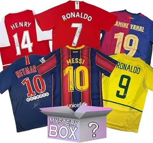 Mystery Football Jersey Box - Random Team Player Fan Shirt, Surprise Sports Jersey, Men's Athletic Apparel, Possible Bonus Gift & Player Card, Game Day Streetwear, Collector Blind Box Gift for Fans, Random Team/Style Selection USA Fan Surprise Pack!!
