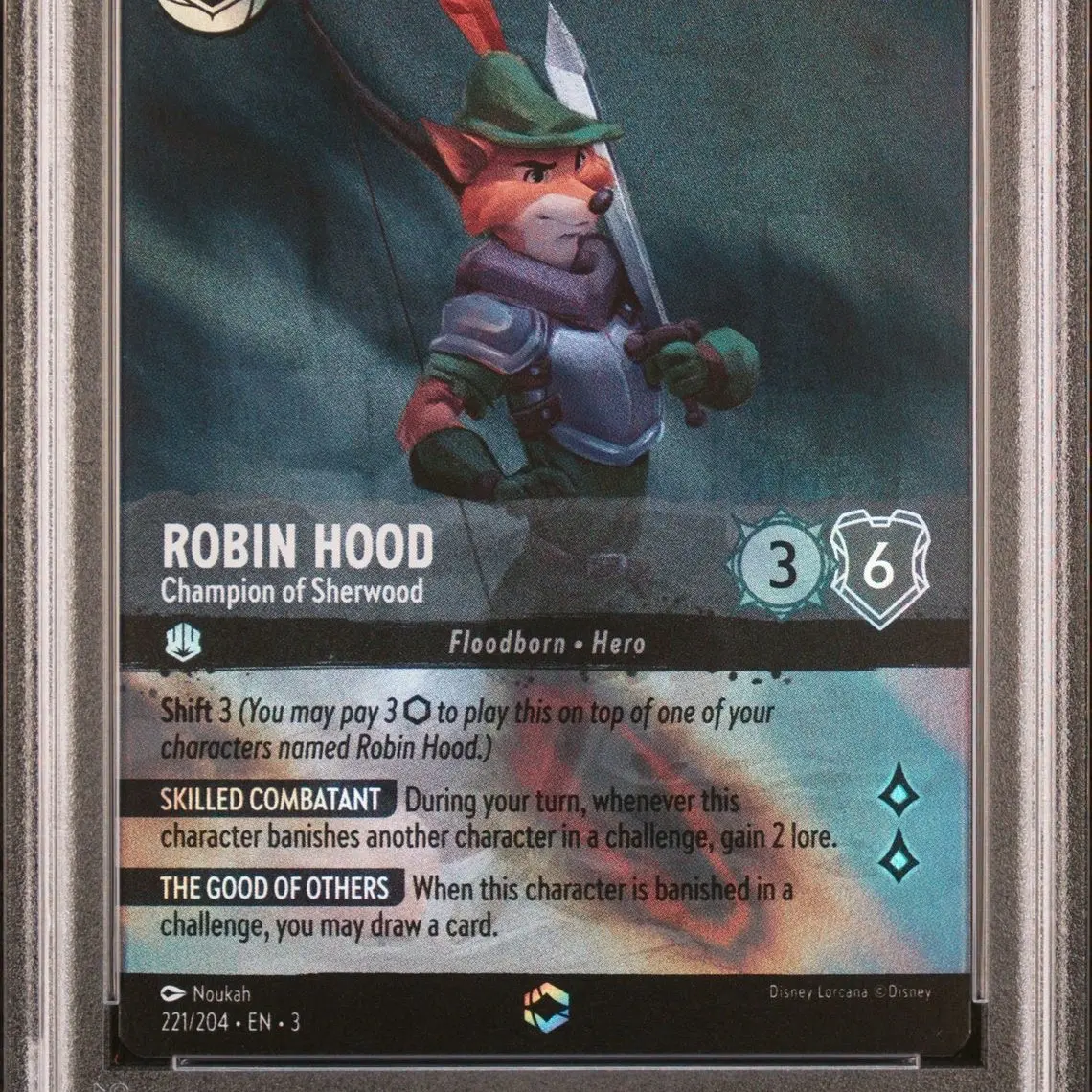 PSA10 Disney Lorcana Robinhood Enchanted - TikTok Shop