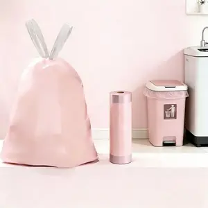 One Roll of 100 Ultra-Thick Durable Drawstring Trash Bags, Portable Tear-Resistant Garbage Bags, Pull-Up Design, Ideal for Party Cleanup, Sturdy Trash Bags, Waste Bags