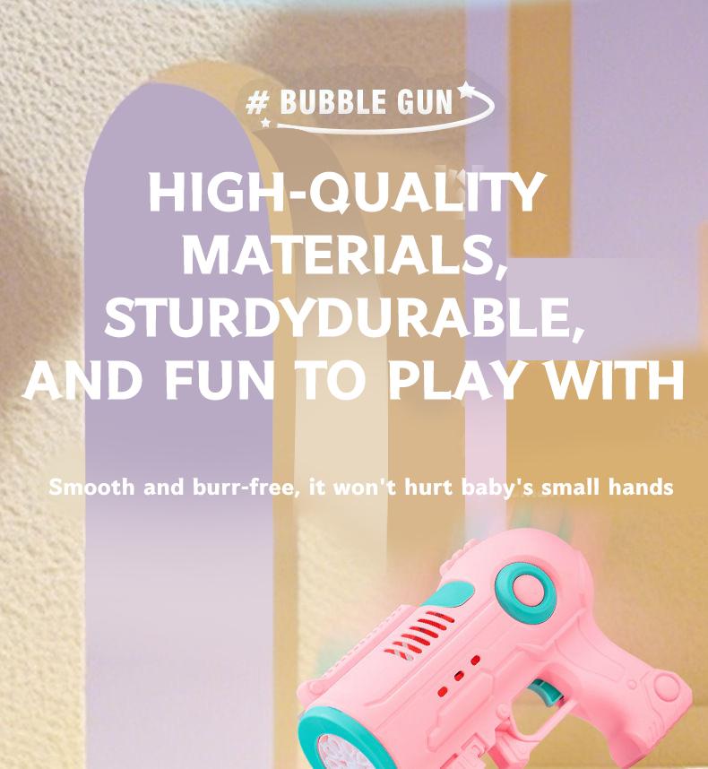 Space Bubble Gun Toy, Handheld Bubble Maker, Fun Outdoor Play Equipment for Kids, Durable Design for，Gift for boys and girls