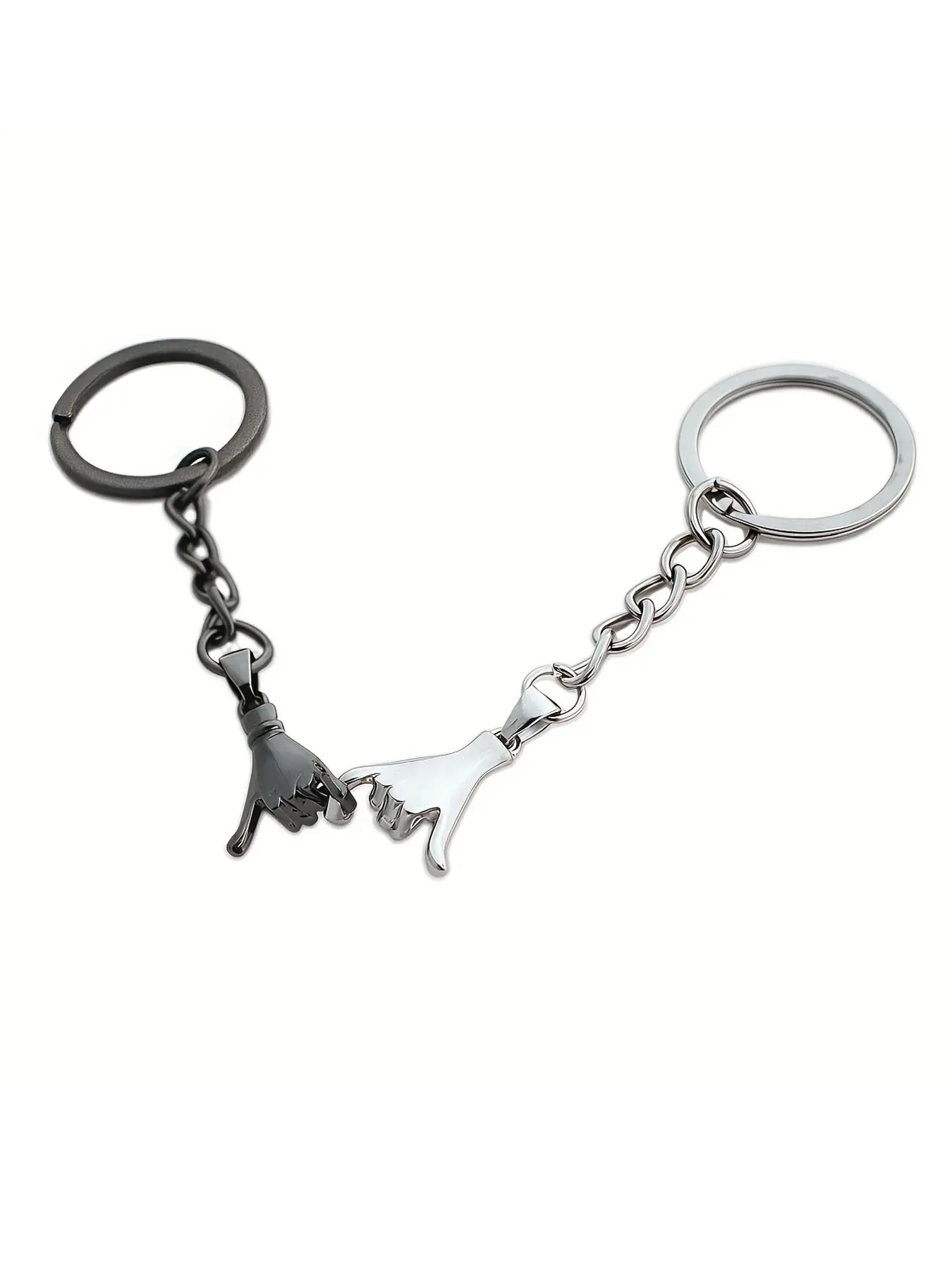 2Pcs Pinky Promise Practical Matching Keychains for Couples, Valentine Gifts for Girlfriend Boyfriend Best Friends, Bff Friendship Keychains