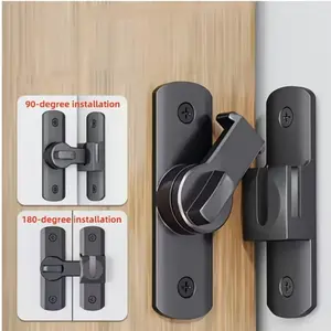 2 Durable Metal Hanging Locks, 90/180 Degree Rotating Safety Lock, Zinc Alloy, Anti-Pick, Commercial Grade, Home Security, Door Security Lock, Door Hardware