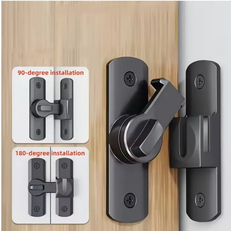 2 Durable Metal Hanging Locks, 90/180 Degree Rotating Safety Lock, Zinc Alloy, Anti-Pick, Commercial Grade, Home Security, Door Security Lock, Door Hardware, Sturdy Lock