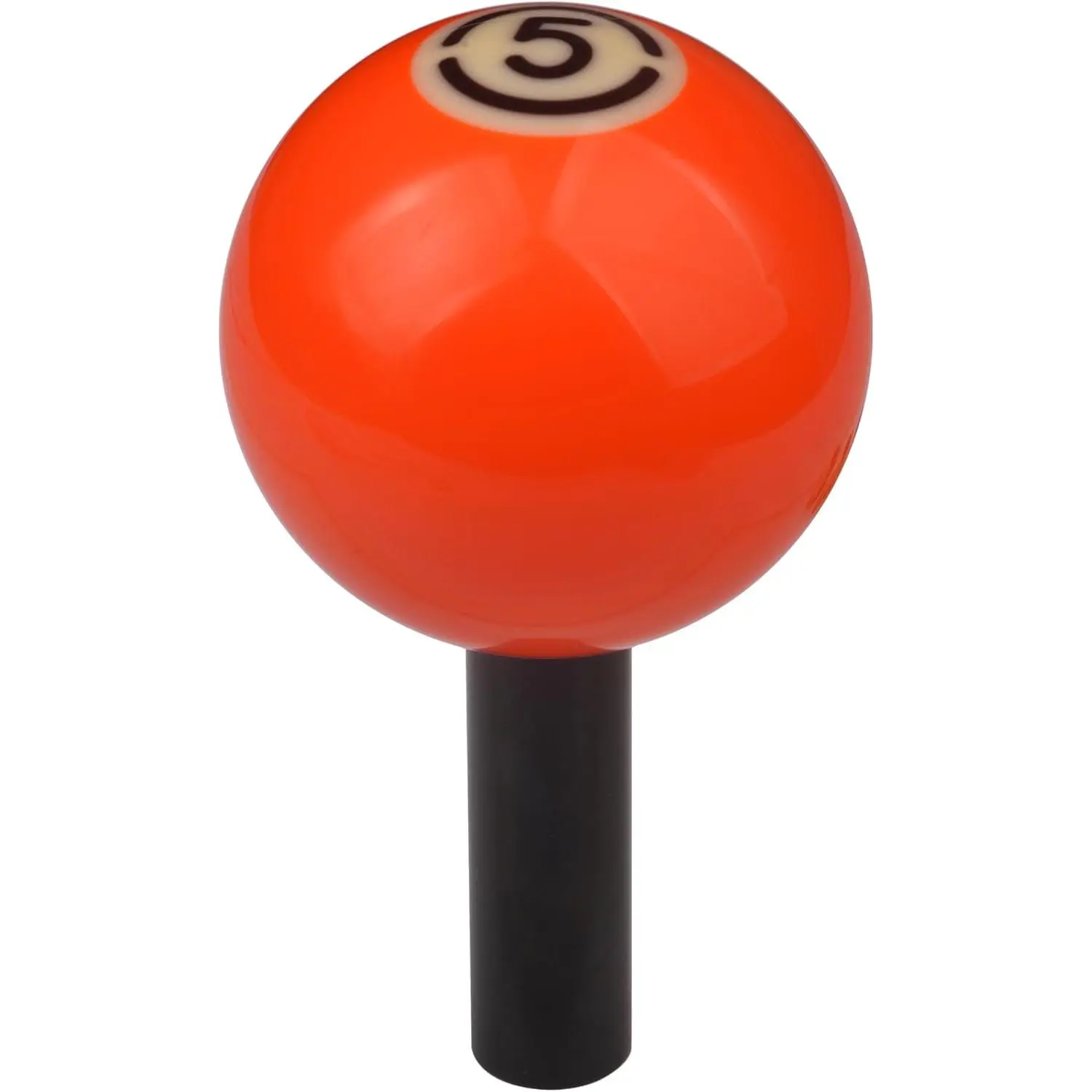 Pool Ball Rod Shifter Knob Orange 5X Gear Shift Knob Billiard Ball Rod Gear Shifting Lever Handle Fit Most Automatic Manual Car Tuck Transmission Vehicle, W02B05, Orange 5X