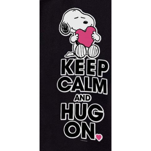 Peanuts Womens' Snoopy Woodstock Keep Calm Hug On Character Splatter Paint Sleep Pajama Set