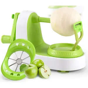 Apple peeler apple peeler slicermultifunction fruit peeler vegetable fruit peeler pear potato slice movement peeling machine fast manual setting with 8 blade slicer pear peeleradd a splitter