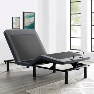 Adjustable Bed Frame with Wireless Remote, Electric Bed Frame, Head and Foot Incline, Adjustable Leg Heights Bed Base, Memory Pre-Sets, Anti-Snore, Twin XL