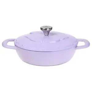KitchenHQ 2qt. Cast Iron Ceramic Nonstick Dutch Oven w/Floral Pattern KitchenHQ 2qt. Cast Iron Ceramic Nonstick Dutch Oven w/Floral Pattern