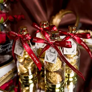 12-Pack Champagne Bottle Candy Boxes, Plastic Gift Containers for Weddings, Birthdays, Parties, Party Favors, Holiday Gifts, Creative Gift Packaging