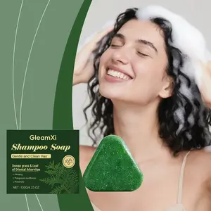 Gleamxi Usman Grass Side Cedar Leaf Shampoo Bar, Haircare, Gentle Scalp Care, Cleansing, Hydrating, Moisture and Volumizing, Glossy Hair, Natural Ingredients