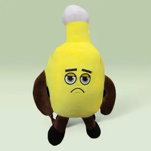 Soft Plush Character Figure – Yellow Decorative Plush Character