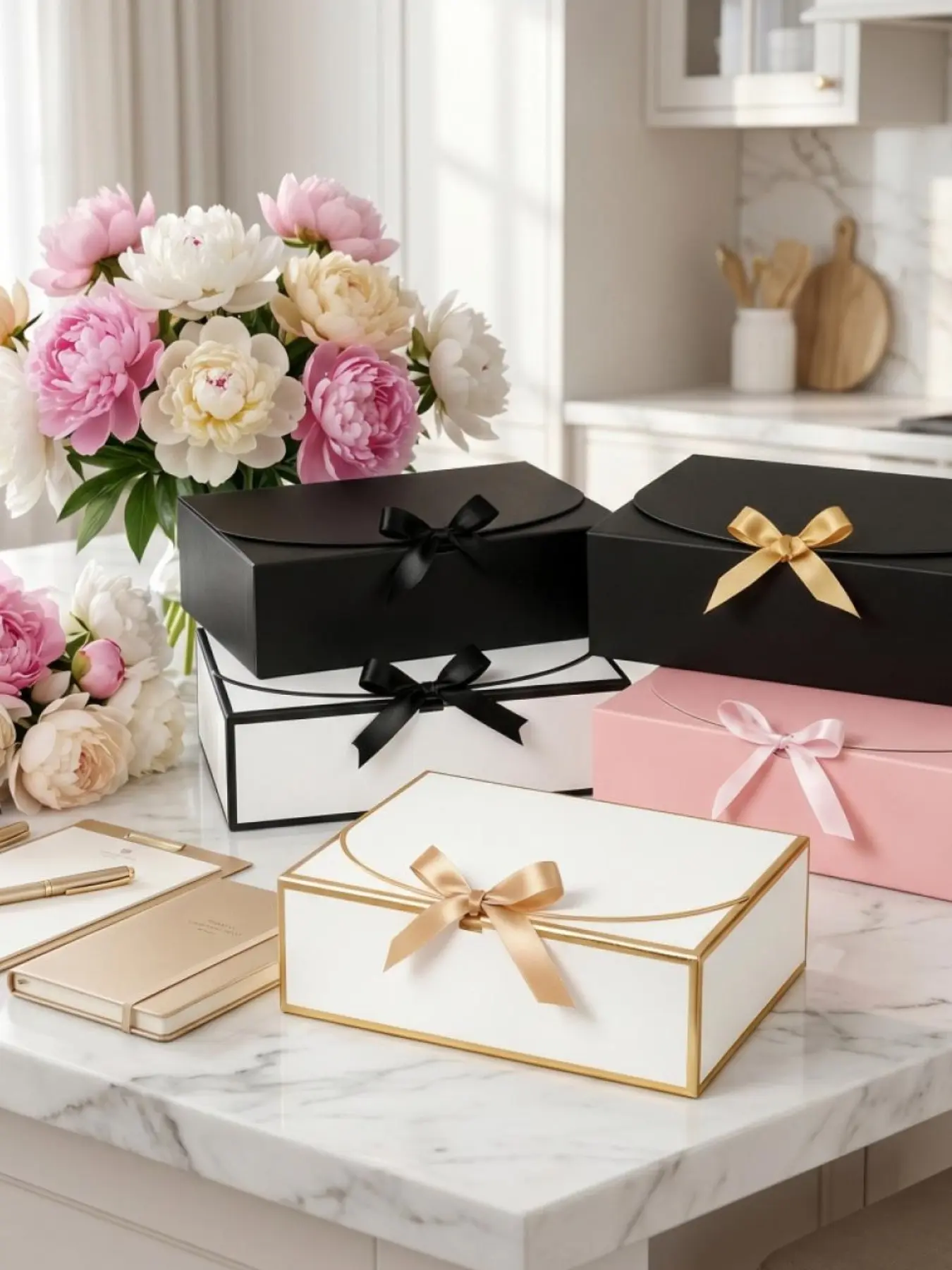 Bow Ribbon Gift Box, Lipstick Gift Box, Cosmetic Gift Box, Souvenir Gift Box, Birthday Gift Box, Anniversary Gift Box, Elegant Packaging for Special Occasions