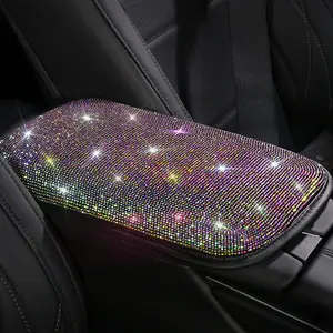 Rhinestone Car Armrest Pad, Anti-slip Car Armrest Box Protector, Creative Car Interior Decoration Pad, Car Accessories for Women