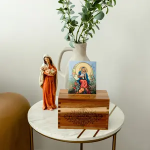 Wooden Prayer Card Box