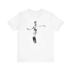 David Byrne Talking Heads Inspired Short Sleeve Shirt, This Ain't No Party, This Ain't No Disco, Distressed