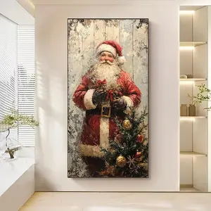 Santa Claus Pattern DIY Diamond Arts Colorful Painting Kit without Frame, DIY 5D Diamond Arts Colorful Painting for Bedroom Home Wall Decor