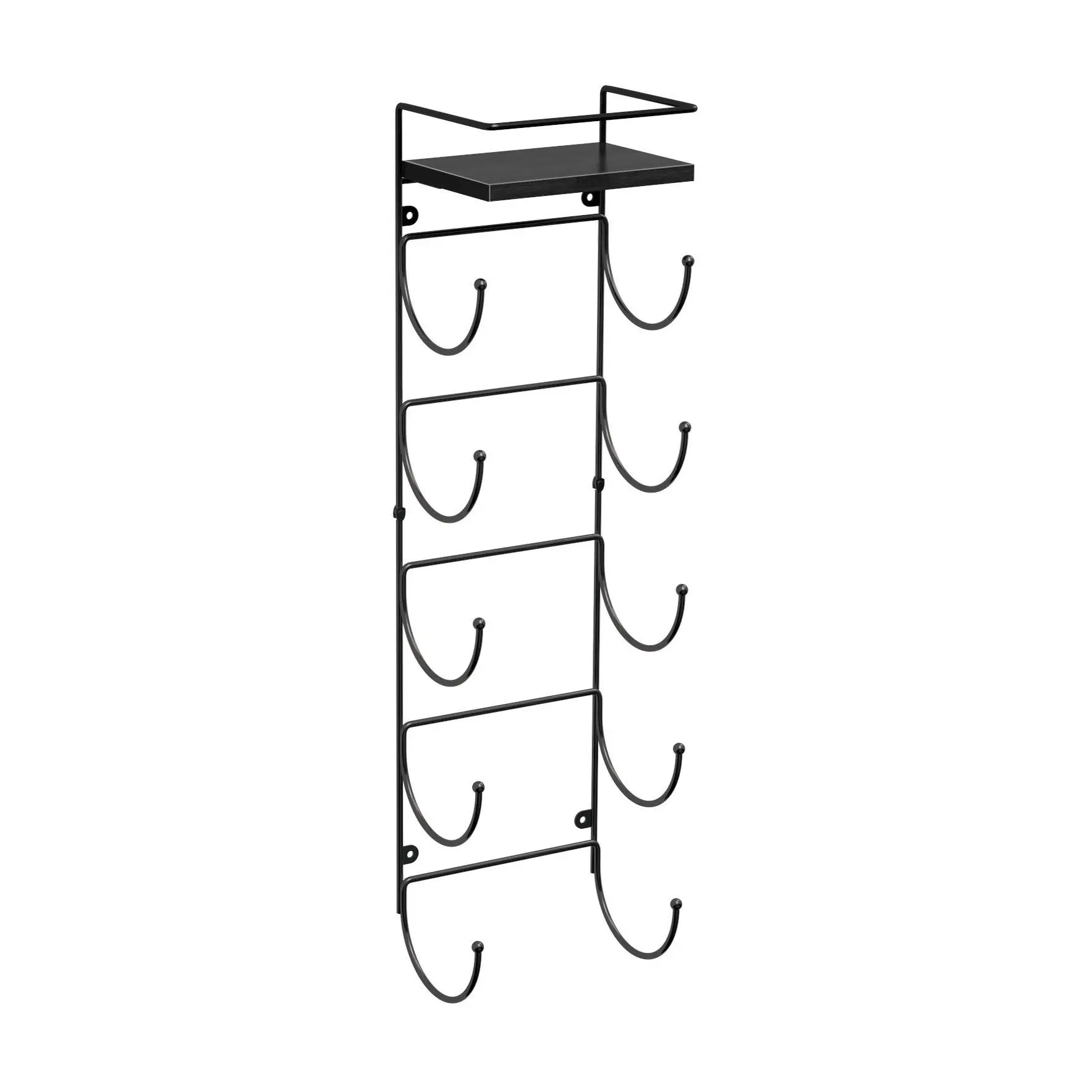 Sorbus 5-Tier Towel Rack with Wooden Top Shelf
