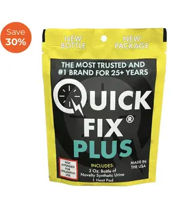 Quick Fix Plus Synthetic Urine 3 oz Bottle with Heat Pad for Educational & Scientific Purposes Novelty Solution