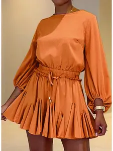 Plus size Orange Cream Romper