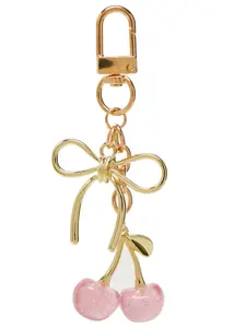 Cherry Keychain Cute Bag Charm Women Leather Keyring Car Keys Gift Mother's Day Birthday Valentine's Purse Accessory