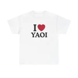 Gildan Men's Soft Cotton Graphic Tee with Playful 'I Love Yaoi' Pride Print for Casual Everyday Wear