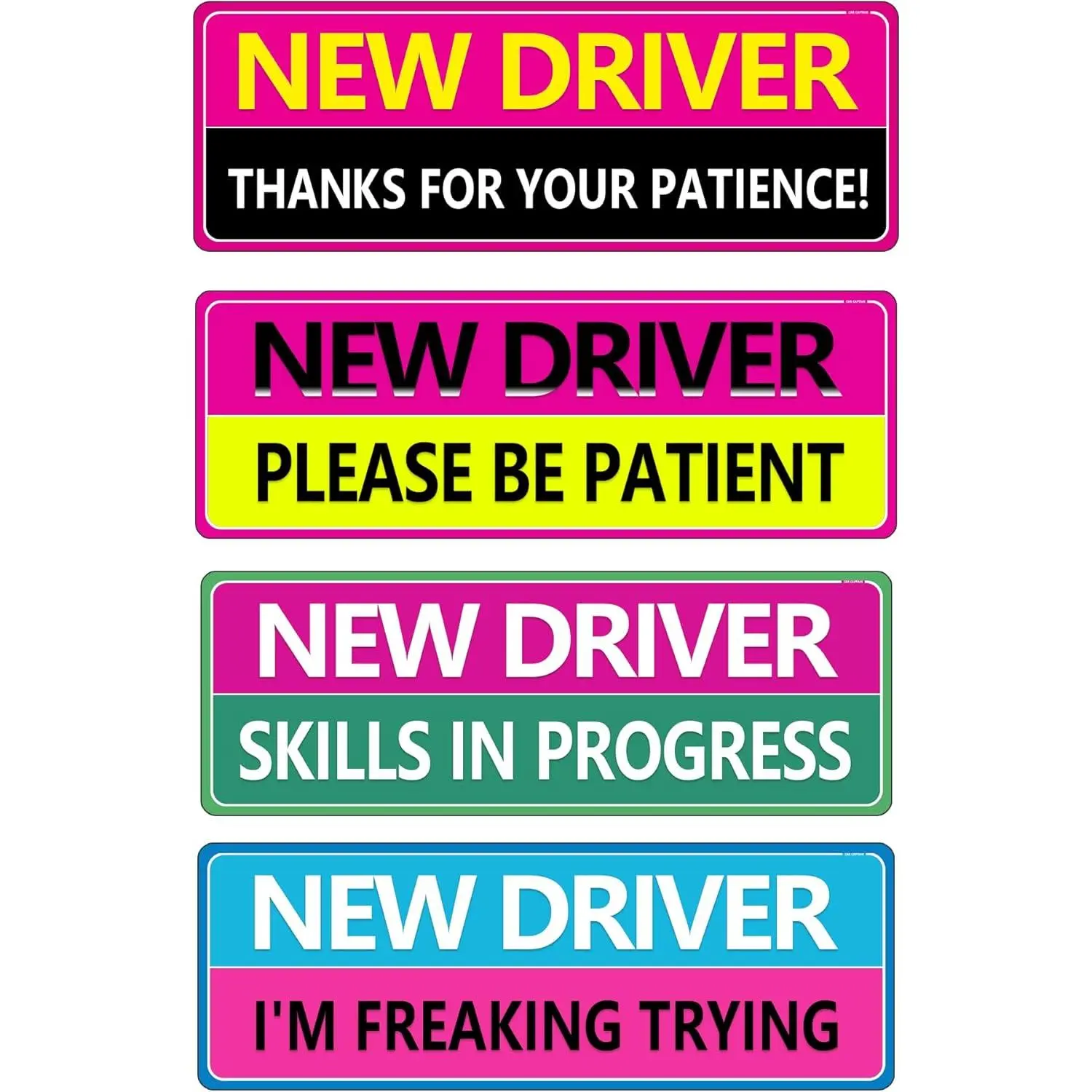New Driver Magnet for ,Please Be Patient Student Driver Magnet Removable Novice Safety Bumper Sticker Funny Student Driver Sticker Perfect for Teen Drivers, Driving Schools, Parent