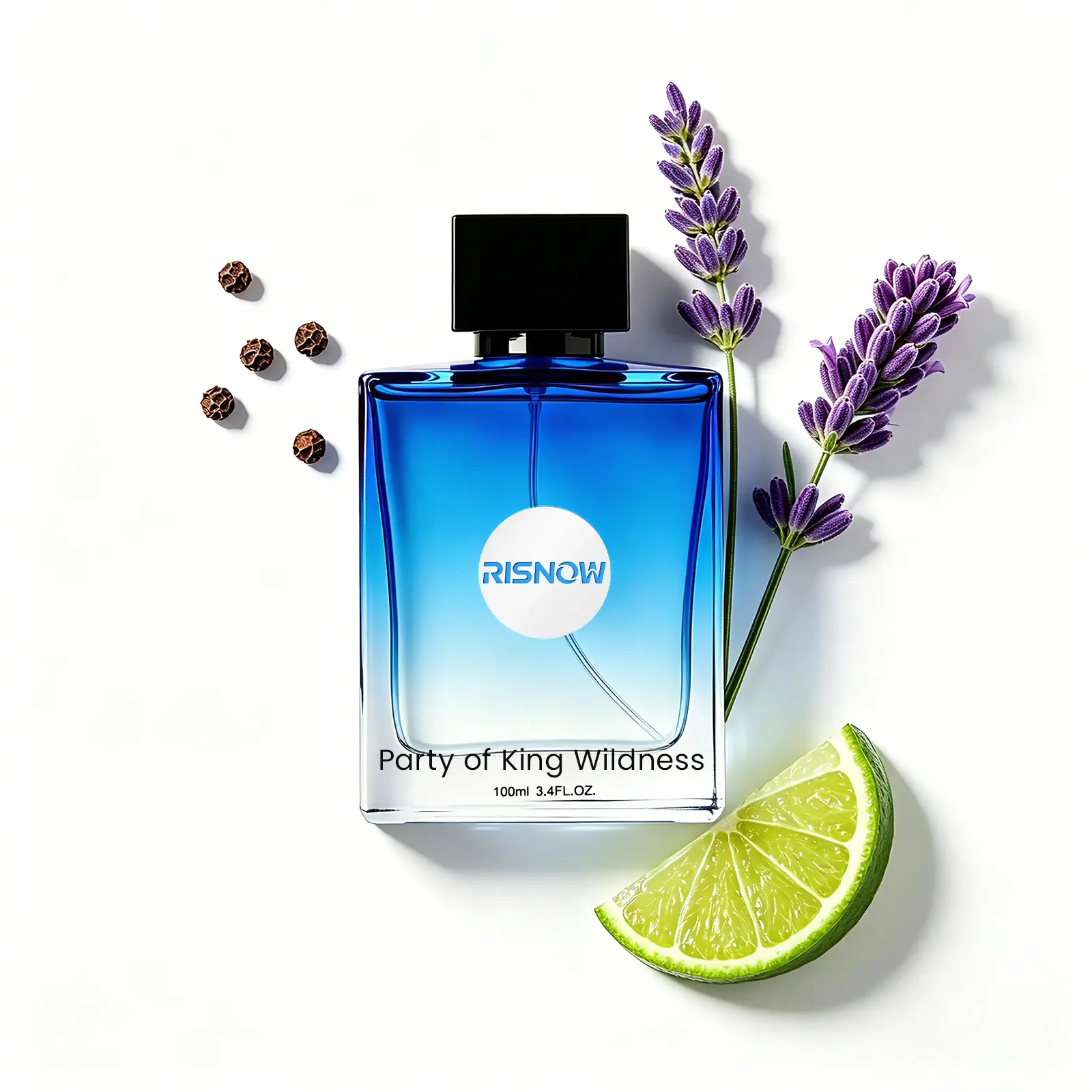RISNOW Fougère Fragrance 3.4 oz 100ml for Men - Fresh woody perfume with Bergamot Vetiver Cedar Long-Lasting Luxury Men's Outdoor Perfume