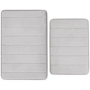 Truly Soft Solid Memory Foam Set of 2 Bath Rug