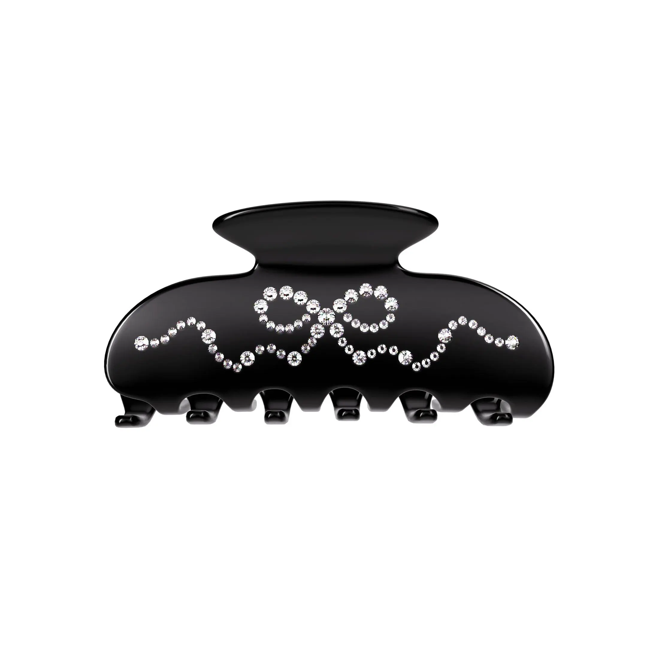 Black Crystal Bow Hair Clip Black Crystal Bow Hair Clip