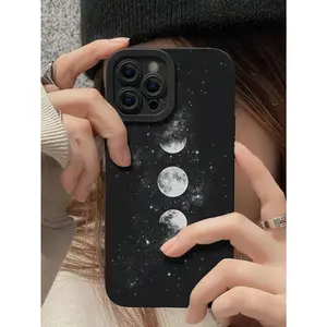 Apple Moon Pattern Phone Case Suitable For IPhone17/IPhone17 Air/IPhone17 Pro/IPhone17 Pro Max/16 Pro Max/15 Pro Max/14 Pro Max/13 Pro Max/12 Pro Max