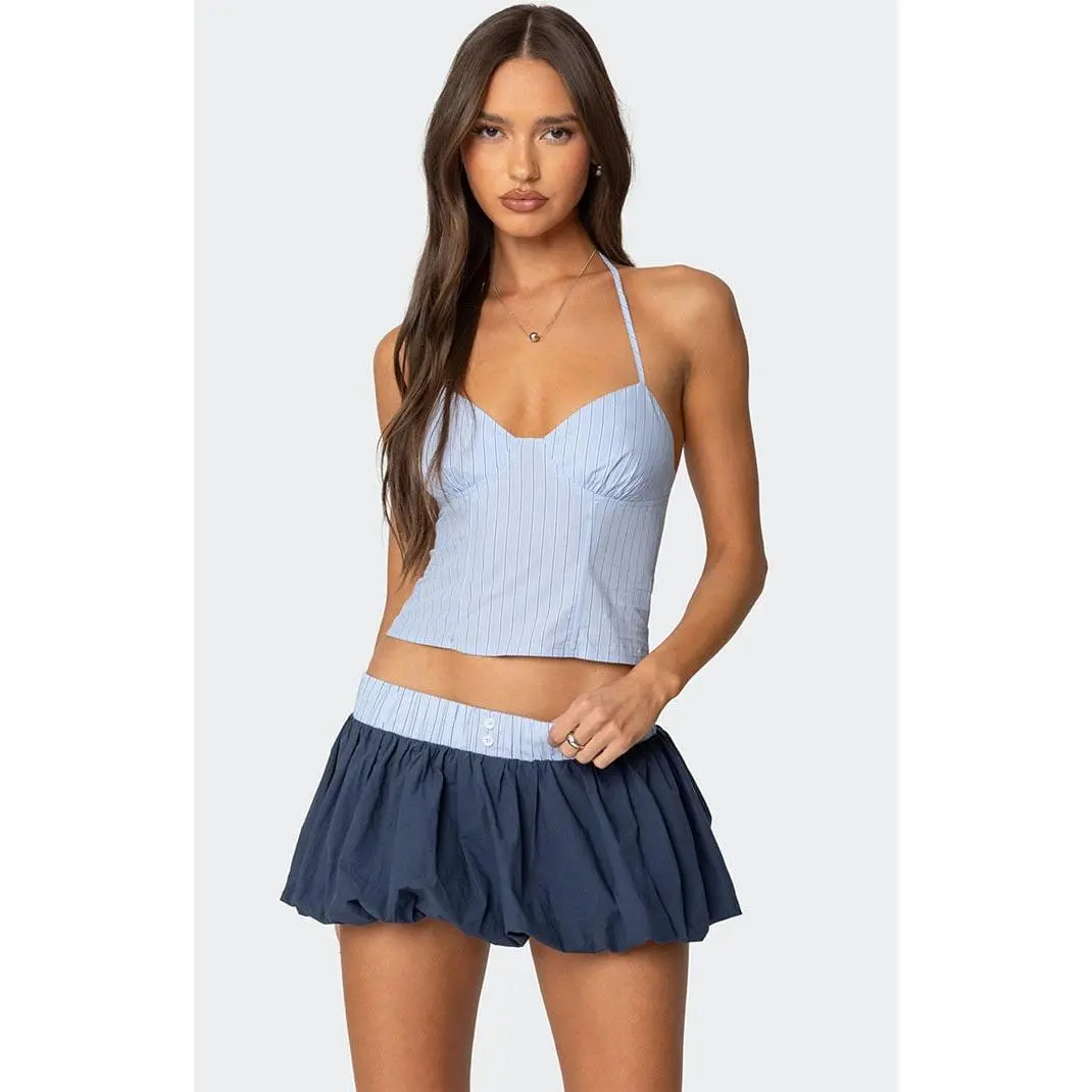 Edikted Women's Janey Striped Halter Corset