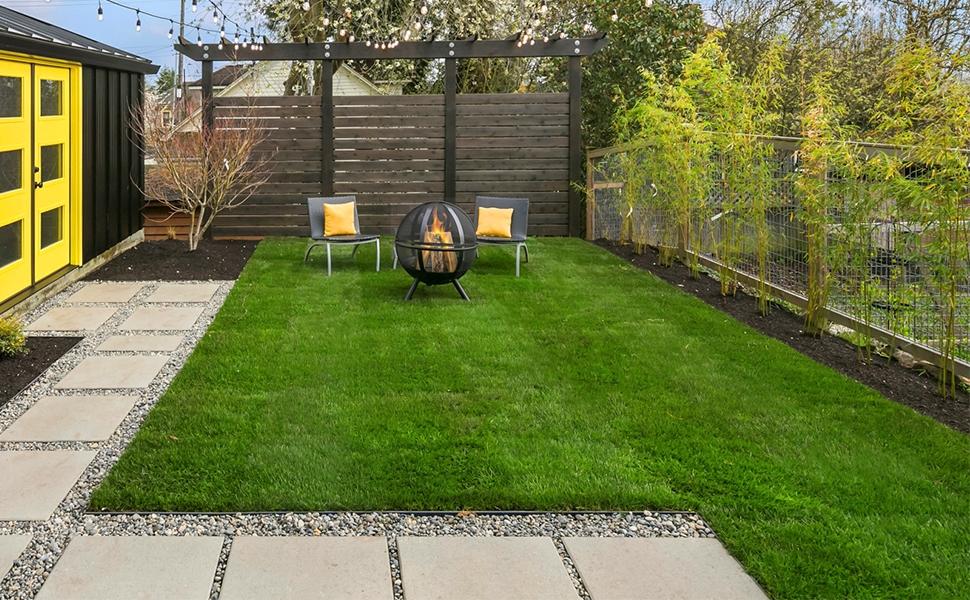 Yaheetech Artificial Grass 12" x 12" Interlocking Turf Tile Self-draining Grass Indoor/Outdoor Flooring Decor, 27PCS