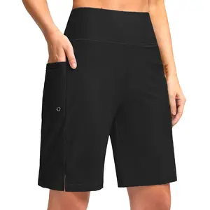 G Gradual Women's Swim Board Shorts with Pockets 9" Long High Waisted Knee Length Stretchy Trunk Beach Swimming Shorts for Women with Liner Summer Swim Bottoms