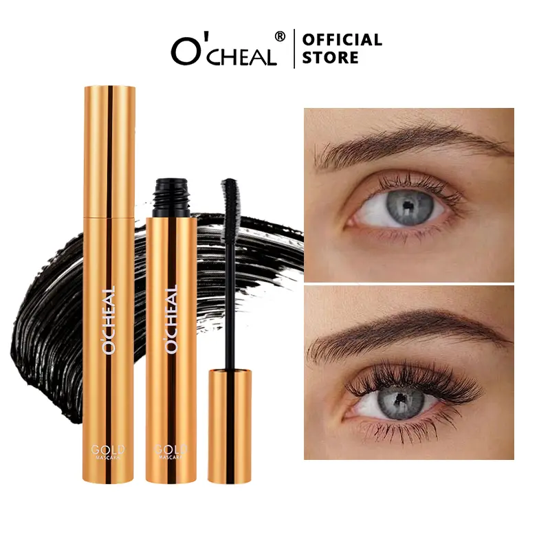 O'CHEAL 3D Curling Eyelash Iron Mascara (Single Item) - Black & Brown, Curling, Lengthening, Long-Lasting, Water-Resistant, Lash Repair, Lash Growth, Vegan, Cruelty-Free, All