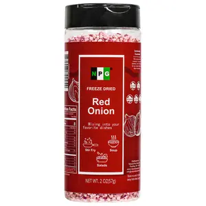 NPG Freeze-Dried Red Onion 2 Oz - Chopped & Diced Dehydrated Onion, Non-GMO, No Additives, Sweet & Crunchy, Ready to Use Flavor Natural