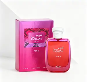 Hawas For Her Pink Eau de Parfum Spray for Women 3.38 Fl Oz 100ml, Soft Sweet Floral Fruity Long-Lasting Romantic Feminine Fragrance
