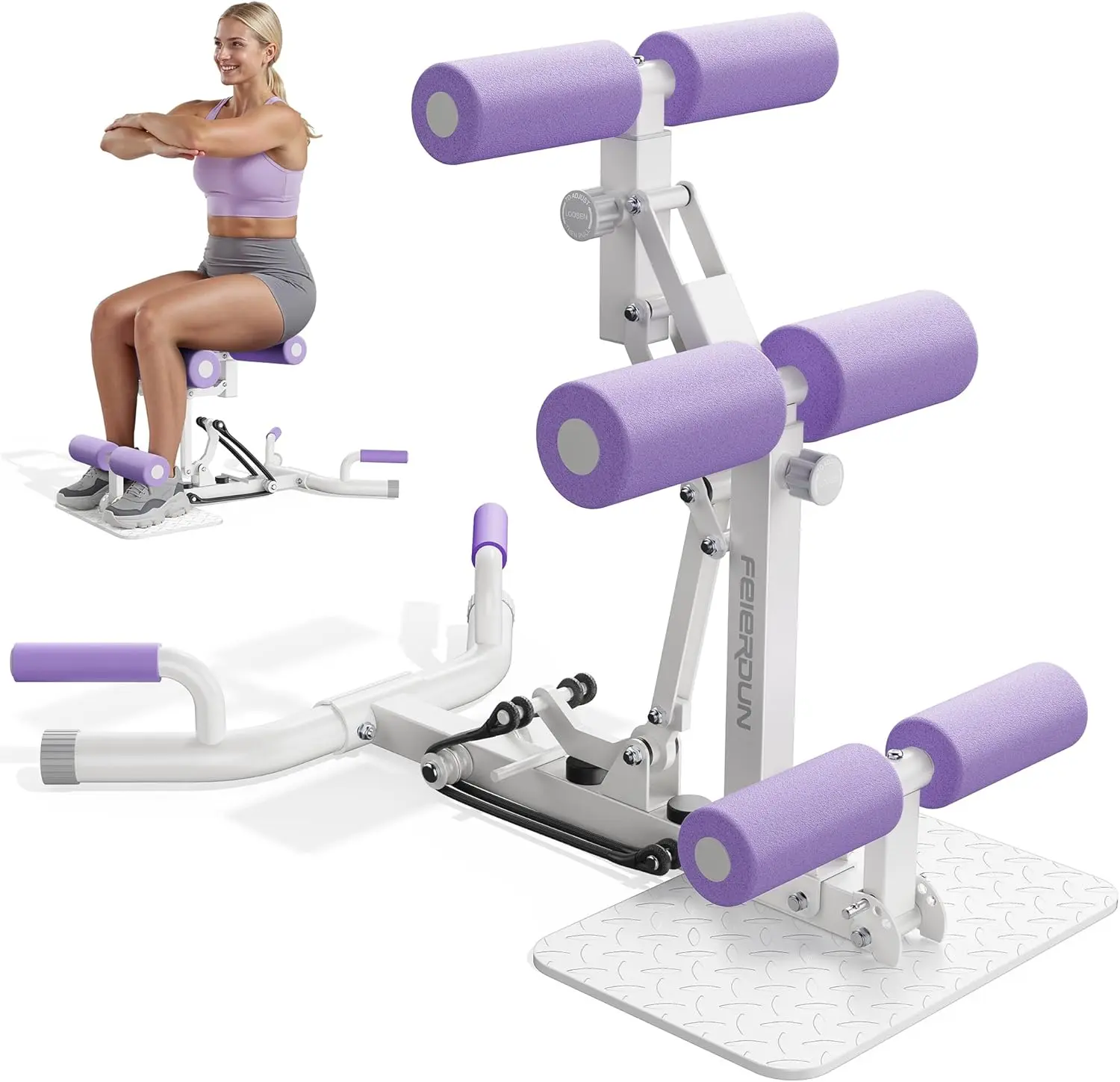 FED Fitness Feierdun Series DQ2 Deep Squat Machine - Exercise Equipment for Home Gym, Adjustable Glutes Workout, Sit-Up Assist Ab Training, Home Workout Gear【live only】