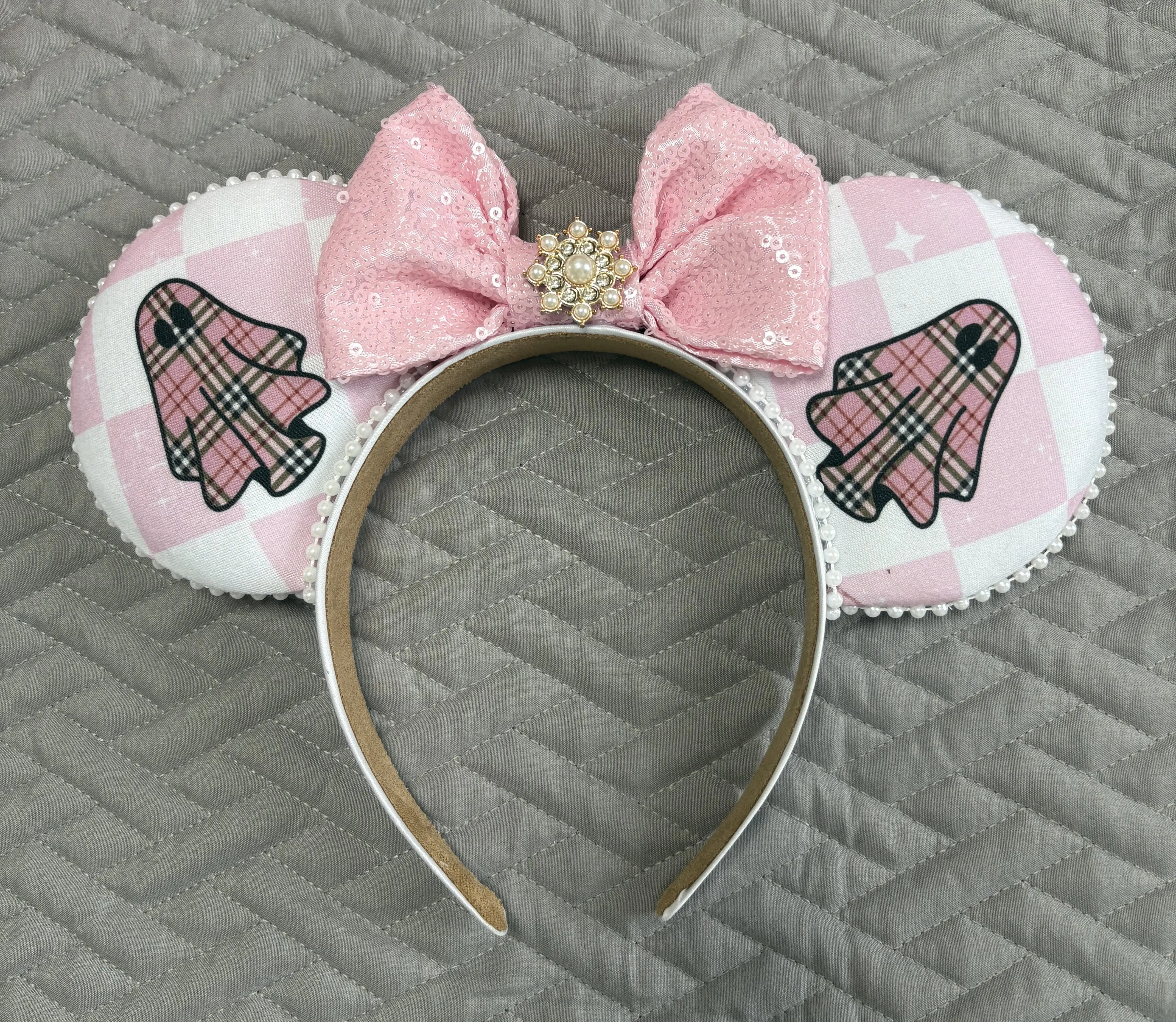 Pink Haunting Boutique Mouse Ear Headband