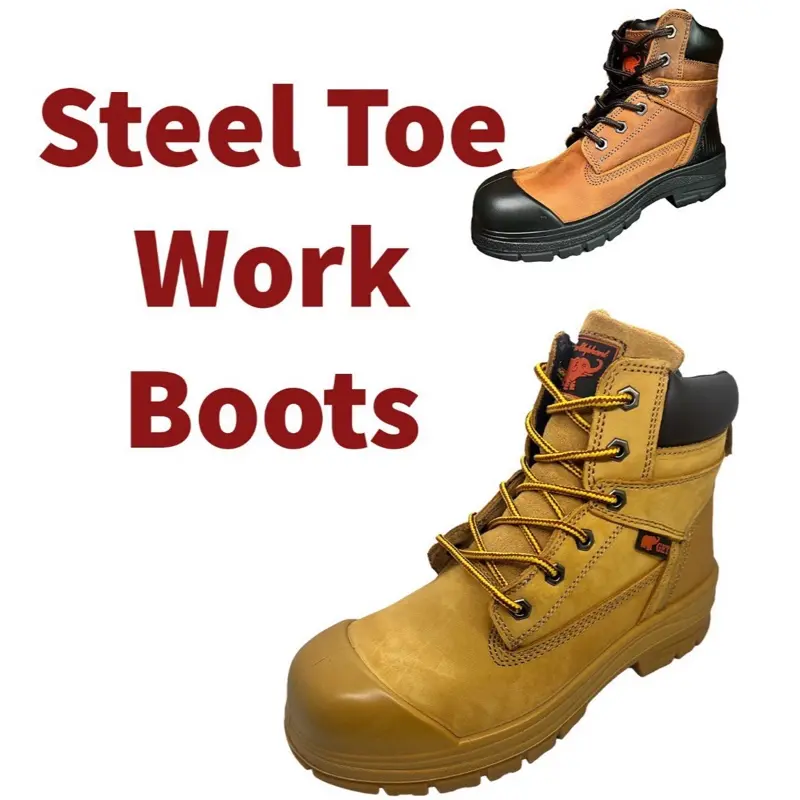 Steel Toe Work Boots Heavy Duty Outdoor Safety Shoes