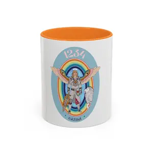 Archangel Michael Mug, Angel Mug, Angel Number Coffee Mug, 11 oz. Ceramic Drinkware