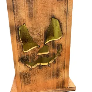 Spooky Wooden Lanterns Decor Halloween