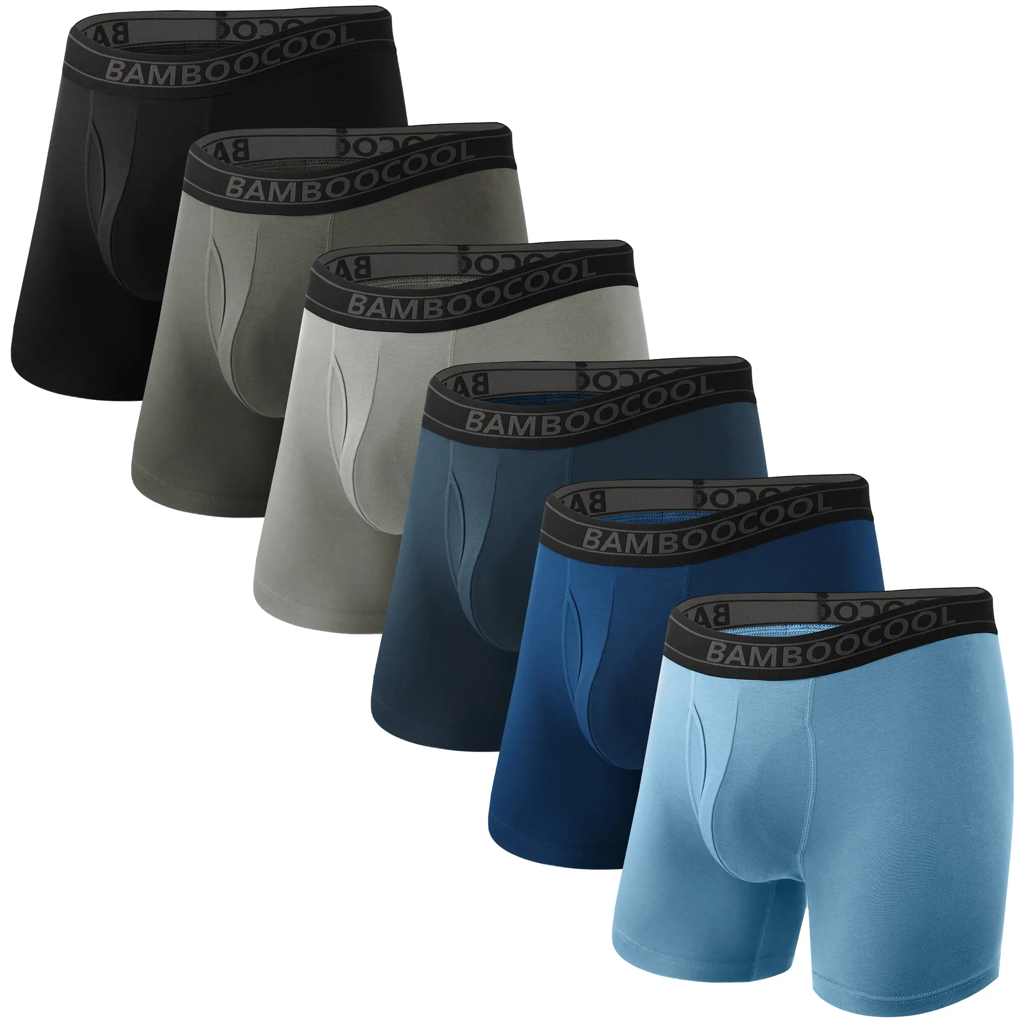 1black/2gray/3blue（6 Pack）