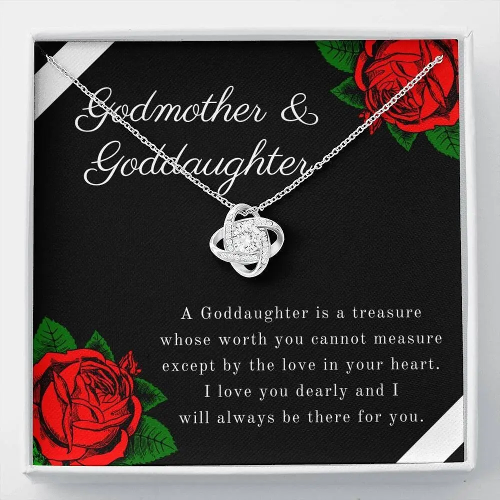 Personalized Love Knot Necklace, Godmother & Goddaughter Necklace, Goddaughter Gift, Gift for Goddaughter, Goddaughter Necklace, Gift from Godmother