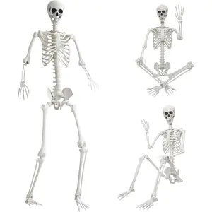 7.9ft/240cm Giant Skeleton Halloween Skeleton Life Size Skeleton Posable Skeleton Full  Realistic  with Movable Joints for Halloween Outdoor Indoor Decorations