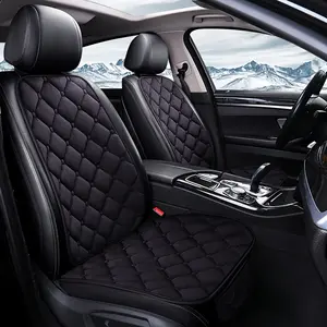 2pcs New Car Seat Cushion Winter Warm Plush Front Seat Cushion Single Seat with Backrest No Tie-in Interior Accessories  Car Seat Cushion
